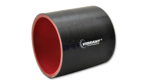 Vibrant 2-3/8in I.D. x 3in Long Gloss Black Silicone Hose Coupling