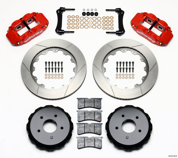 Wilwood Narrow Superlite 4R Rear Kit 14.00in Red 97-04 Corvette C5/Z06 05-13 C6