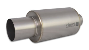 Vibrant Titanium Muffler w/Straight Cut Natural Tip 2.5in. Inlet / 2.5in. Outlet