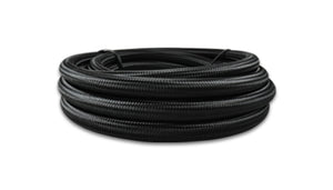 Vibrant -8 AN Black Nylon Braided Flex Hose w/ PTFE liner (20FT long)