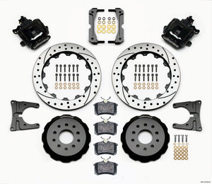 Wilwood Combination Parking Brake Rear Kit 12.88in Drilled 2005-2014 Mustang