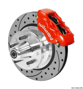 Wilwood Forged Dynalite Pro Series Front Brake Kit Red Caliper 11.00in SRP Drilled & Slotted Rotor