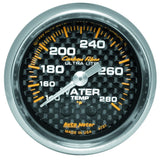 Autometer Carbon Fiber 52mm Water Temperature Gauge