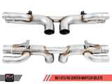 AWE Tuning Porsche 991 GT3 / RS Center Muffler Delete - Diamond Black Tips