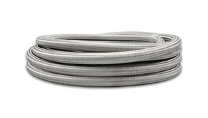 Vibrant SS Braided Flex Hose with PTFE Liner -6 AN 0.32in ID (20 foot roll)