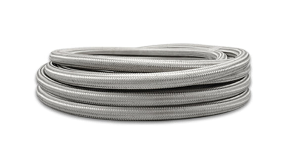 Vibrant SS Braided Flex Hose with PTFE Liner -4 AN (5 foot roll)